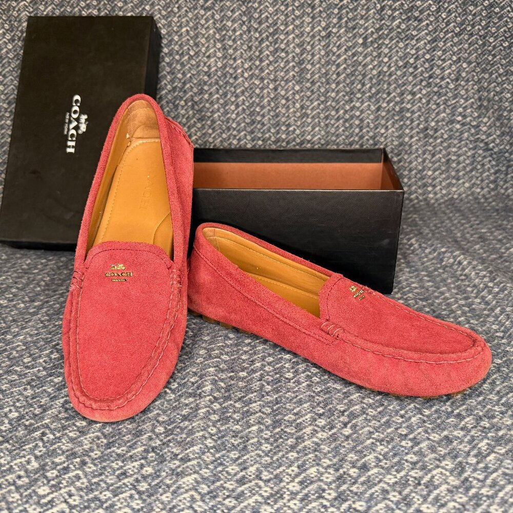 Coach Loafers Red Suede - SZ 8